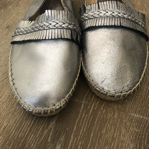 Splendid Jamie Espadrille Flat Metallic Grey 9 - Picture 2 of 7